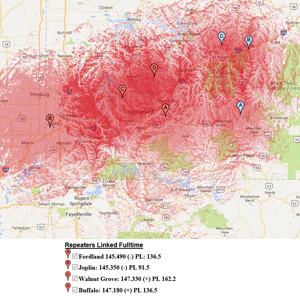 Interactive Repeater Coverage Map