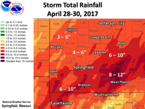 April 28-20, 2017 Storm Totals